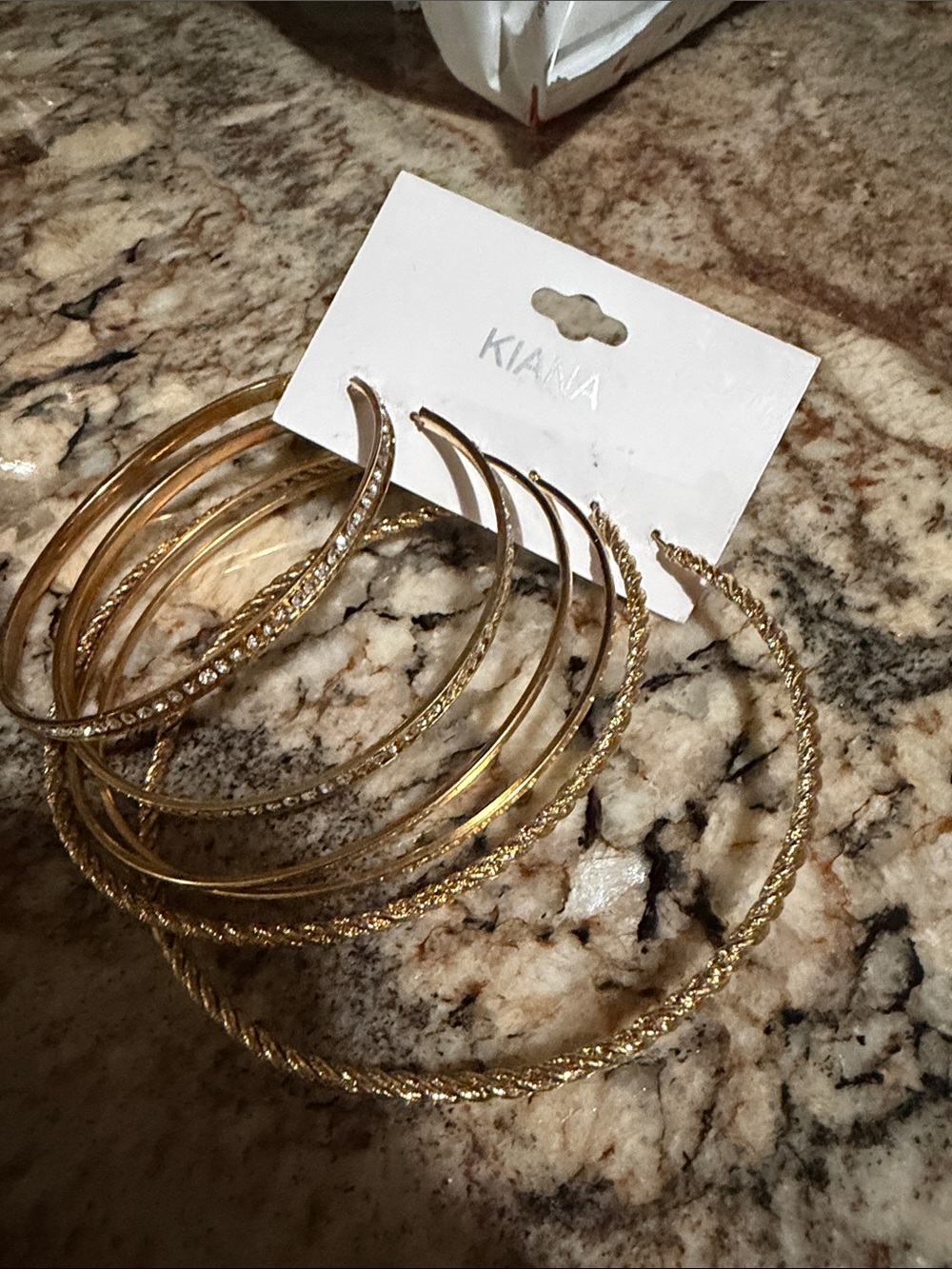 Free with purchase Gold Multi-Style Bangle Bracelet Set